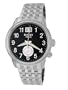 Roberto Bianci Men's 1856DIA_BLK Diamond Dual-Time Zone Date Watch