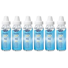 Evenflo Classic Glass Bottle 8 oz, 6-Pack