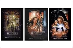 Star Wars - Set of 3 New Movie Posters - Attack of the Clones, Phantom Menace...