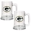 Green Bay Packers 2pc 15oz Glass Tankard Set- Primary Logo NFL Football