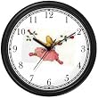 Ring Around the Rosie No.1 - from Mother Goose by Artist: Sylvia Long Wall Clock by WatchBuddy Timepieces (Slate Blue Frame)
