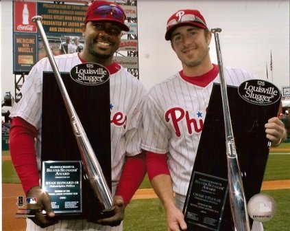 Buy Ryan Howard Chase Utley Silver Sluggers 8x10 Photo by Photofile
