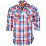 Soul Cal Long Sleeve Washington Check Shirt - Red - Mens
