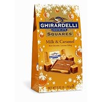 Ghirardelli Chocolate Squares, Milk Chocolate with Caramel Filling, 5.32-Ounce Packages (Pack of 6)
