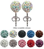 Swarowski Crystal Stud Earrings by GlitZ JewelZ © - 5/16' (8MM) - Silver - made with over 100 Swarowski crystals - bling bling!! Comes packed in a lovely velvet pouch - Choose the colour & size from the menu below