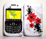 Red Lilly Flowers Snap on Hard Skin Faceplate Cover Case for Blackberry Curve 8520 8530