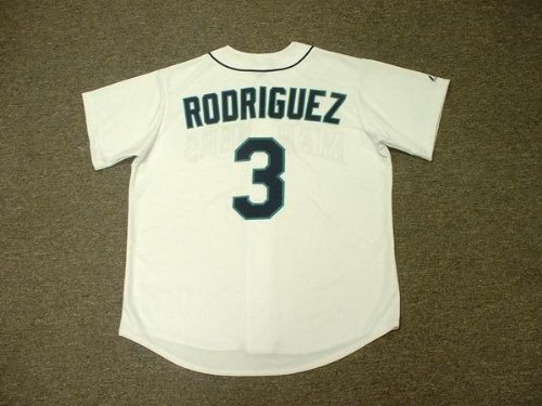 ALEX RODRIGUEZ Seattle Mariners 1997 Majestic Throwback Home Baseball Jersey, MEDIUM