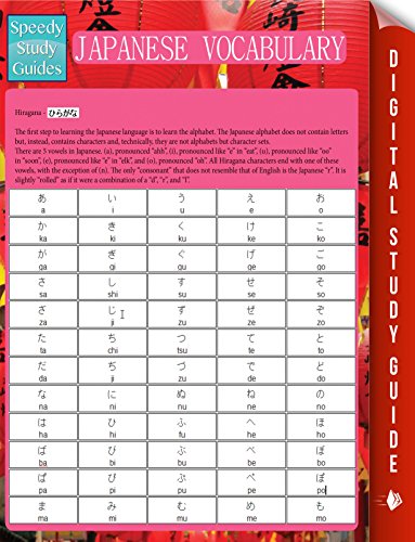 Japanese Vocabulary (Speedy Study Guides) (Japanese Edition)