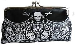 Bandana Skulls Gothic Rockabilly Coin Purse