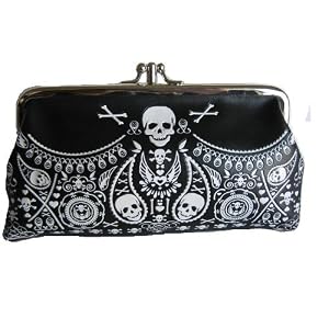 Bandana Skulls Gothic Rockabilly Coin Purse