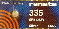 Renata Silver Oxide Watch Battery For 335 Button Cell