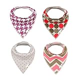 ALVABABY ベビー ビブ 三角 よだれかけ スナップ サイズ調整可能 4枚セット SK04-PC-JP