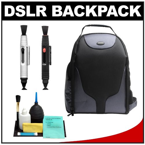 Bower Pro Digital SLR Photography BackPack + Accessory Kit for Canon Rebel T3, T3i, T1i, T2i, EOS 60D, 50D, 5D, 7D, Nikon D3000, D3100, D5000, D7000, D300s, Olympus Evolt E-5, E-30, E-620 & Sony Alpha A560, A580, A33, A55