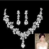 HeroNeo&reg; Hot Prom Wedding Bridal Party Crystal Rhinestone Necklace Earring Jewelry Sets (08#)