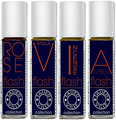 Tauerville 4 Rollerball Prepack Amber Incense Vanilla Rose 10 Ml Each