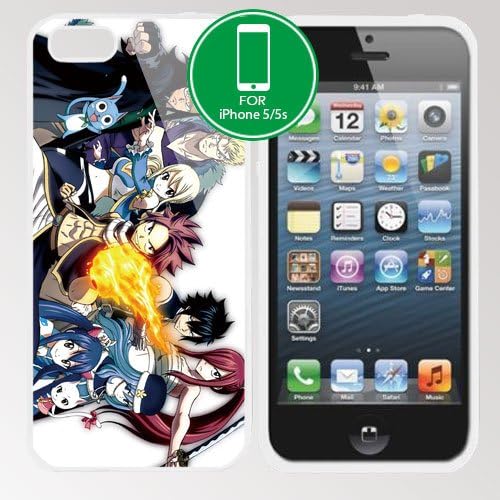 Fairy Tail Manga Anime Comic Apple iPhone 5 5S TPU cover case (#1 White)
