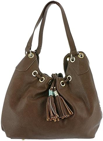 Kylie Triple Compartment Shoulder Bag Brown