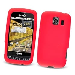 LG Optimus S LS670 (Sprint) Silicone Skin Case, Red