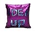 Idea up Reversible Sequins Mermaid Pillow Cases 4040cm with Magic Mermaid Sequin (Purple and Blue)