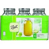 Ball Wide Mouth Half Gallon 64 Oz Jars with Lids and Bands, Set of 6