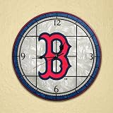 Art Glass Clock-Red Sox