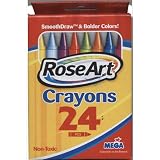 RoseArt 24 Count Childrens Non-Toxic Crayons
