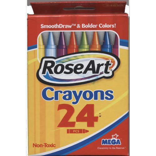RoseArt 24 Count Childrens Non-Toxic Crayons