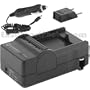 Mini Battery Charger Kit for Sony NP-F550, NP-F750, NP-F960, NP-F570, NP-F770, NP-F970, NP-FM50, NP-FM55H, NP-QM71D, NP-QM91D Batteries - with fold-in wall plug, car & EU adapters