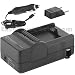 Minolta DiMage G400 Digital Camera Battery Charger (110/220v with Car & EU adapters) - Replacement Charger for Konica-Minolta LB4, NP-500 & NP-600 Batteries