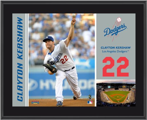 Clayton Kershaw Plaque | Details: Los Angeles Dodgers, Sublimated, 10x13, MLB Plaque