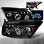 2006 - 2009 Dodge Caliber Halo Projector Headlights - Black (pair)