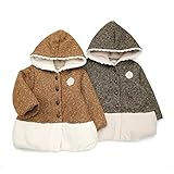 【アウトレット】Lily ivory (リリィ アイボリー)コート (80～130cm) キムラタンの子供服 ブラウン 90 (71110x71410-154)