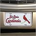 St Louis Cardinals White Metal License Plate