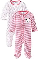 Gerber Baby-Girls' Newborn Two Pack Sleep N Play Zip-Front Sleeper