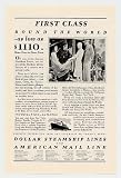 51NssHwECKL. SL160  1930 Dollar Steamship Lines World Cruise Print Ad
