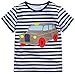 Fiream Little Boys Summer Cotton Strip T Shirt