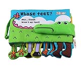 Happy Cherry ベビー知育おもちゃ おでかけ布えほん 多機能 新生児 人気 贈り物 柔らか ワニ 足 グリーン