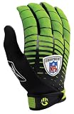  : Reebok NFL Speed Grip Football Gloves (Lime/Black, Small)