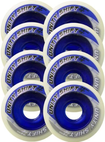 HYPER Inline Skate Wheels 74mm 76a UNITY SHIFT ROLLER HOCKEY x8 Blue