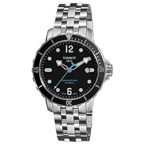 Tissot Men's T0664071105700 SeaStar Black Automatic Dial Watch
