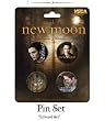 The Twilight Saga: New Moon Merchandise - 4 Piece Button Set (Edward) (Size: 1" each)