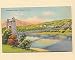 Postcard Wheeling W Va Suspension Bridge