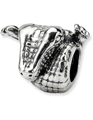 Sterling Silver Crocodile Charm Bead Fits Pandora Chamilia Biagi Bracelet