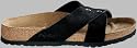 Papillio Slipper ''Daytona'' aus Veloursleder in black mit schmalem Fussbett