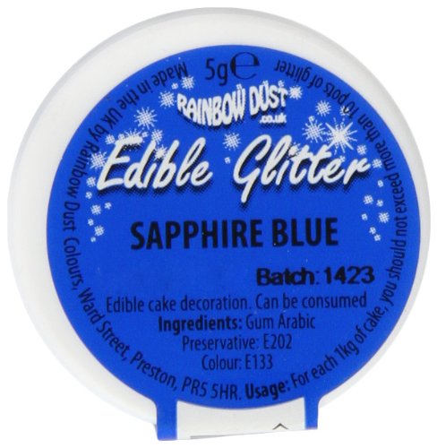 Rainbow Dust Edible Glitter - Sapphire Blue 5g