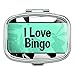 Rectangle Pill Case Trinket Gift Box I Love Heart Places Things B-C - Bingo