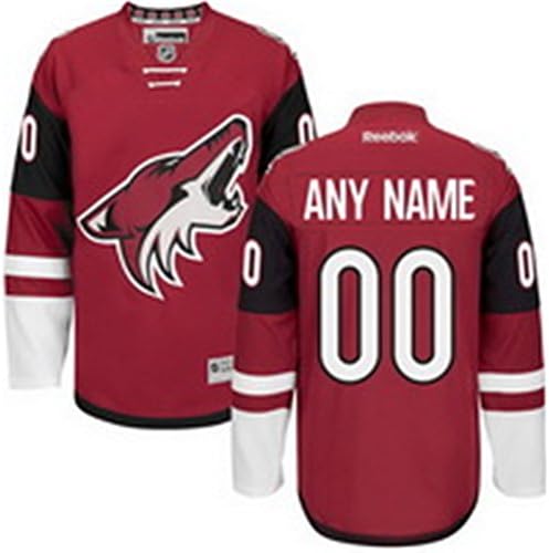 SuJe Men's Arizona Coyotes Custom Premier Jersey Team Color Maroon Size M-3XL