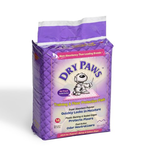 Midwest Dry Paws Extra Large Training and Floor Protection Pads, 14-Count