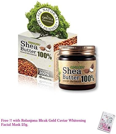 PHUTAWAN New Organic Shea Butter 100% All Natural 60G. Skin Care [Get Free Tomato Facial Mask ]
