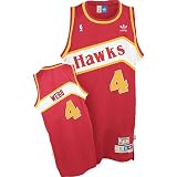 Spud Webb Jersey adidas Red Throwback Swingman #4